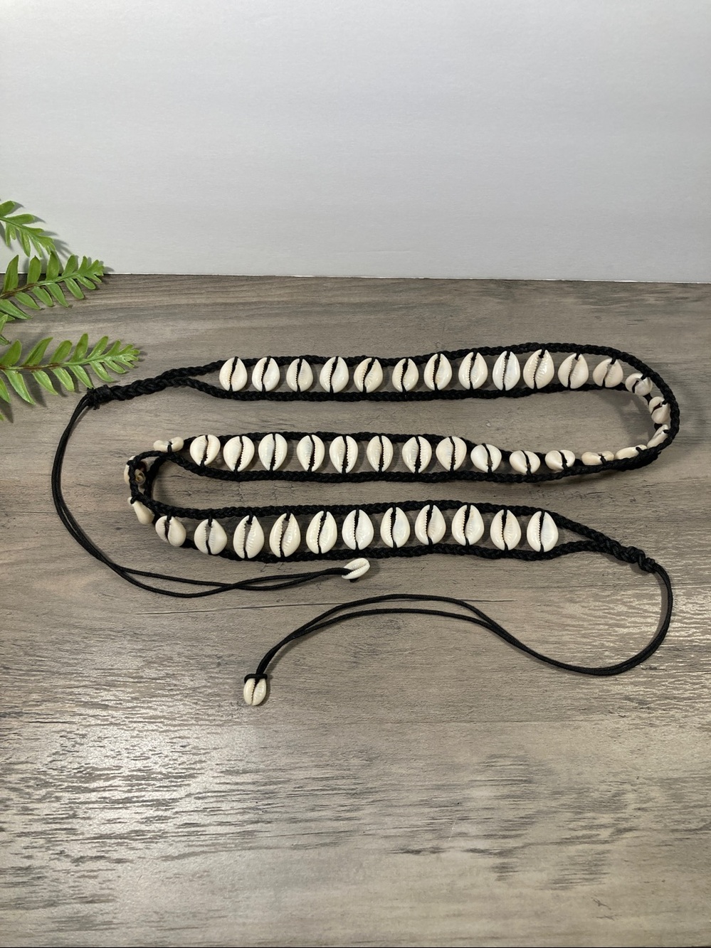 Cowrie Shell Braided Tie Belt Boho Beach Style - Picture 2 of 15